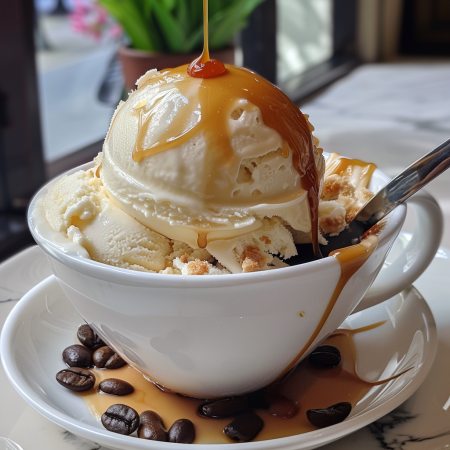 Affogato mit Karamell